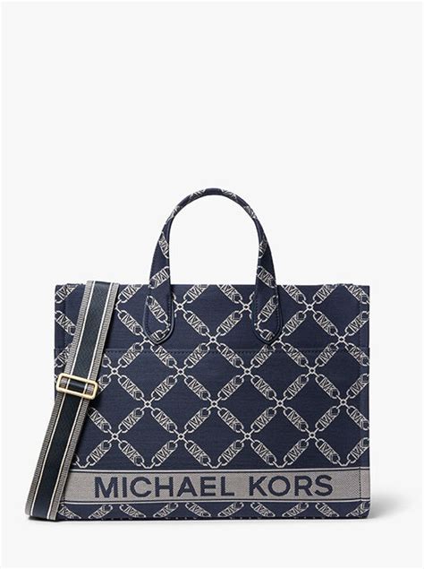 Shop MICHAEL Michael Kors Large Gigi Jacquard Logo Tote 